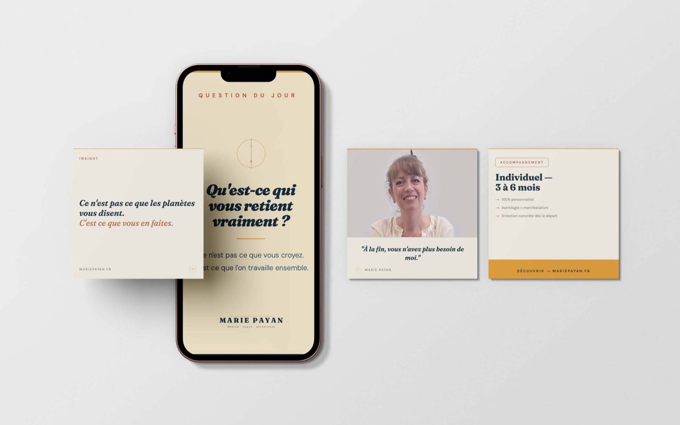 Kit Instagram Marie Payan, cartes et story question du jour